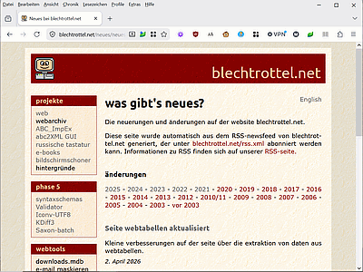 blechtrottel.net von 2021 bis 2026